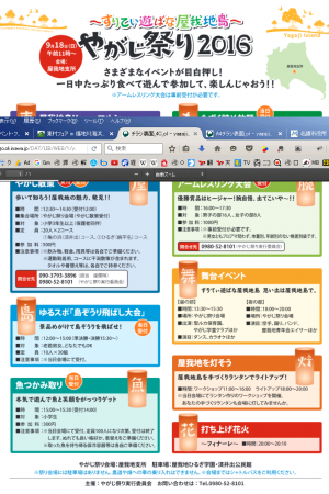 やがじ祭り2016のフライヤー2